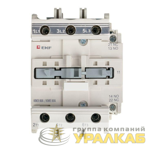 Контактор КМЭ 80А кат. 220В AC 1НО+1НЗ EKF 