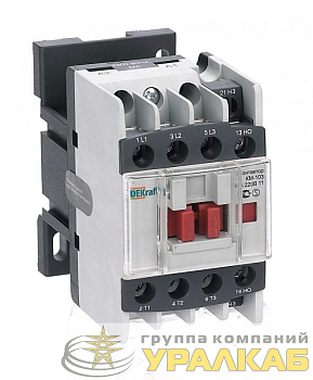 Контактор КМ-103 9А кат. 220В AC 1НО+1НЗ AC-3 DEKraft 