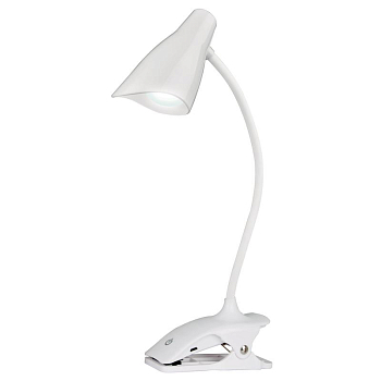Светильник настольный TLD-560 White/LED/280Lm/5000K/Dimmer "прищепка" сенсор. выкл. 3Вт бел. Uniel 