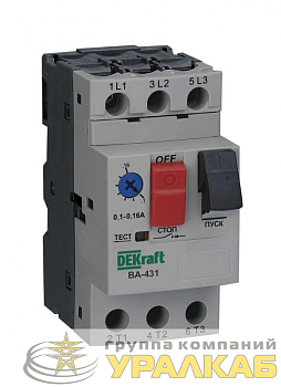 Выключатель автоматический для защиты двигателя 3п 1.0-1.6А 100кА ВА-431 DEKraft 