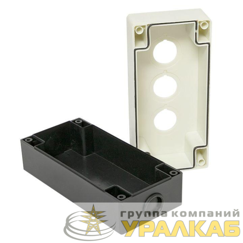 Корпус КП 103 3 кнопки белый EKF 