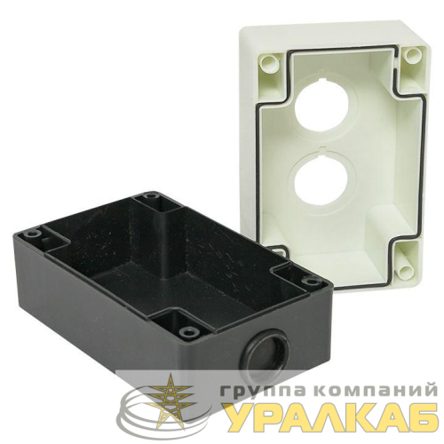 Корпус КП 102 2 кнопки белый EKF 