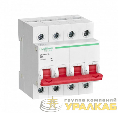Выключатель нагрузки 4п 63А 400В City9 Set SE 