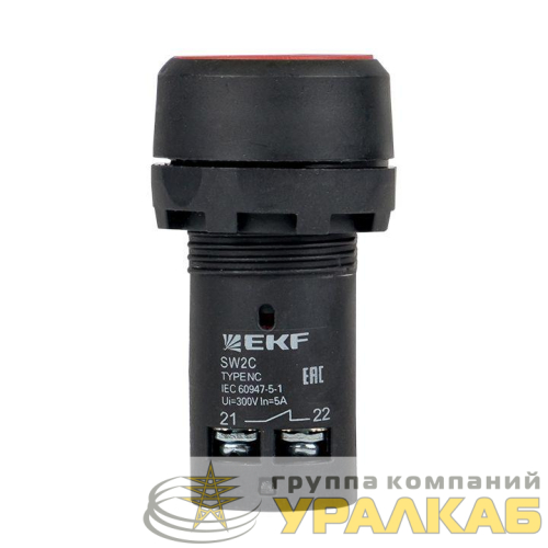 Кнопка SW2C-11 возвратная кр. NO+NC EKF 