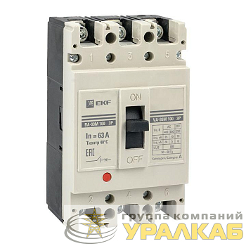 Выключатель автоматический 3п 100/63А 35кА ВА-99М PROxima EKF 