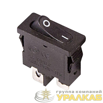 Выключатель клавишный 250В 6А (2с) ON-OFF черн. Mini (RWB-103; SC-766; MRS-101-5) Rexant 