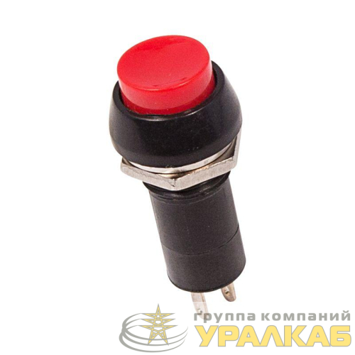 Выключатель-кнопка 250В 1А (2с) ON-OFF красн. (PBS-11А) Rexant 