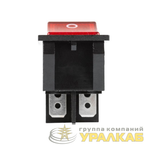 Выключатель клавишный 250В 30А (4с) ON-OFF красн. с подсветкой REXANT 