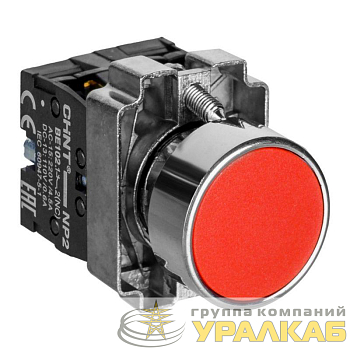 Кнопка управления NP2-BA42 без подсветки красн. 1НЗ IP40 CHINT 