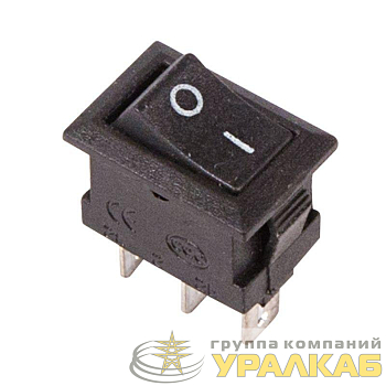 Выключатель клавишный 250В 3А (3с) ON-ON черн. Micro (RWB-102) Rexant 