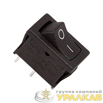 Выключатель клавишный 250В 6А (2с) ON-OFF черн. Mini (RWB-201; SC-768) Rexant 