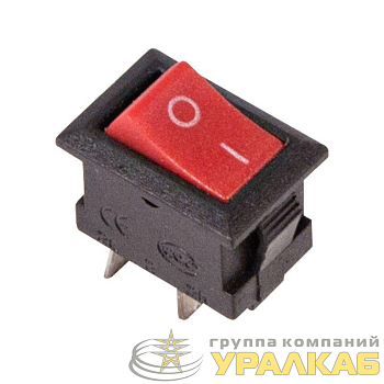 Выключатель клавишный 250В 3А (2с) ON-OFF Micro RWB-101 красн. Rexant 
