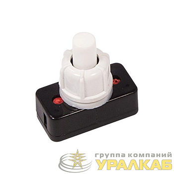 Выключатель-кнопка 250В 1А (2с) ON-OFF бел. (PBS-17A2) (для настольной лампы) Rexant 