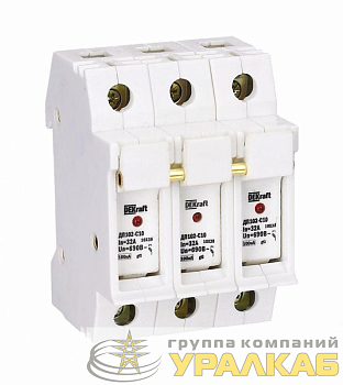 Держатель предохранительного типа C10 ДП102-С10-3Р DEKraft 
