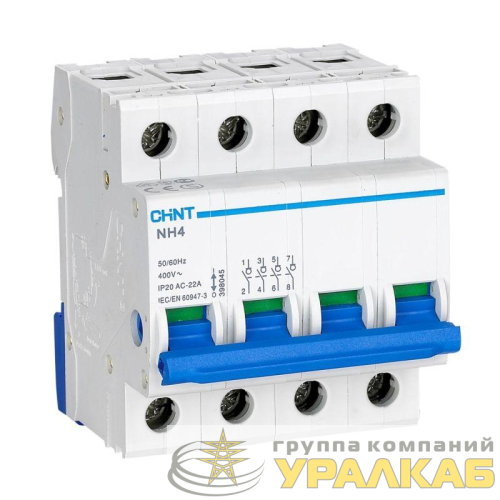 Выключатель нагрузки 4п 100А NH4 (R) CHINT 