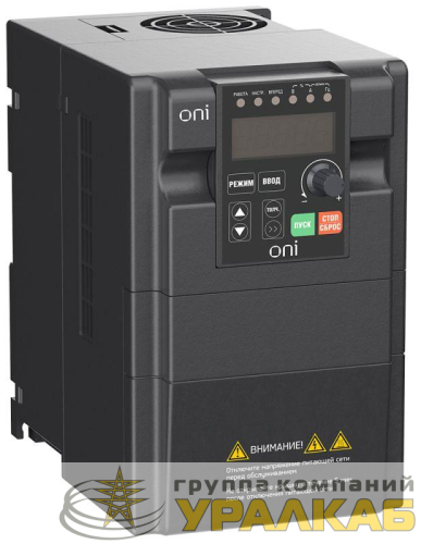 Преобразователь частоты A150 220В 1ф 1.5кВт 7А встроенный торм. модуль ONI 