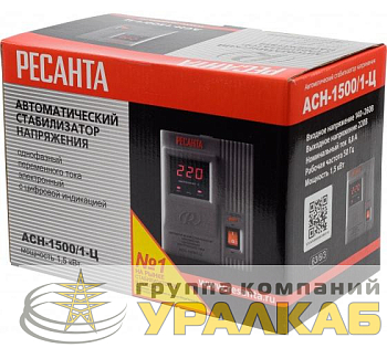 Стабилизатор напряжения АСН-1500/1-Ц 1ф 1.5кВт IP20 релейный Ресанта 