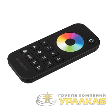 Пульт SMART-R26-RGBW Black (4 зоны 2.4G) (IP20 пластик 5 лет) Arlight 