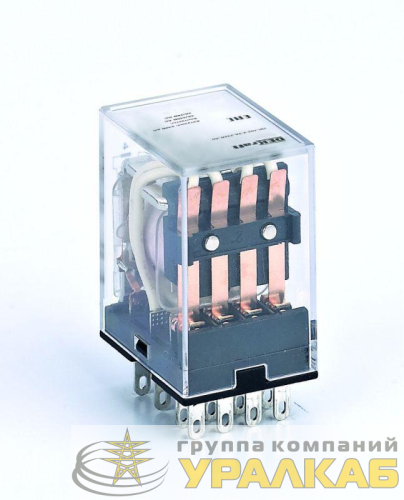 Реле промежуточное ПР-102 3А 230В AC 4 конт. с LED-индикацией DEKraft 