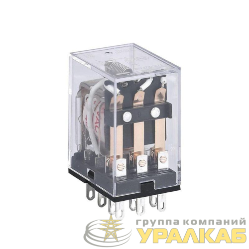 Реле промежуточное JZX-22F(D) 4 конт. с инд. LED 3А 24В AC CHINT 