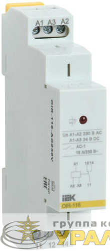 Реле промежуточное OIR 1 конт. (16А) 230В AC IEK 