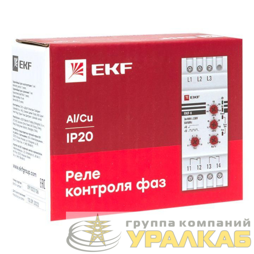 Реле контроля фаз РКФ-8 многофукц. EKF 