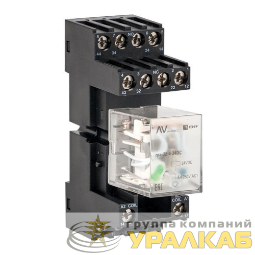 Разъем для реле РМ4 22/4 AVERES EKF 