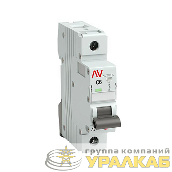 Выключатель автоматический модульный 1п C 6А 10кА AV-10 AVERES EKF 