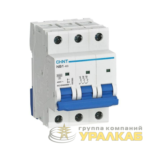 Выключатель автоматический модульный 3п C 50А 6кА NB1-63 (R) CHINT 