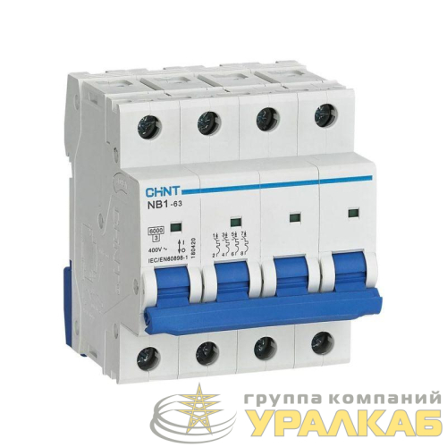 Выключатель автоматический модульный 4п C 32А 6кА NB1-63 (R) CHINT 