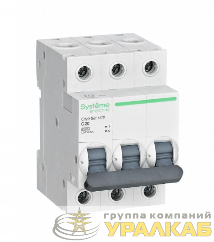 Выключатель автоматический модульный 3п C 20А 4.5кА City9 Set 400В SE 