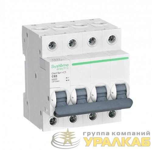 Выключатель автоматический модульный 4п C 63А 4.5кА City9 Set 400В SE 