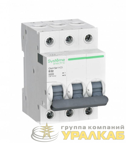 Выключатель автоматический модульный 3п B 32А 4.5кА City9 Set 400В SE 