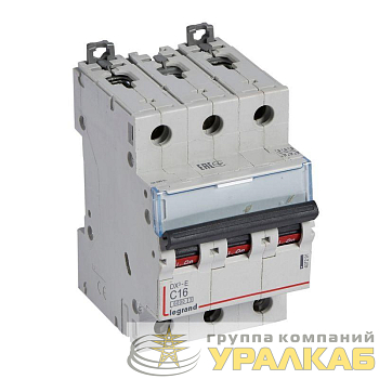 Выключатель автоматический модульный 3п C 16А 6кА DX3-E 6000 3мод. 230/400В Leg 