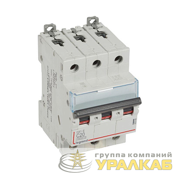 Выключатель автоматический модульный 3п C 20А 6кА DX3-E 6000 3мод. 230/400В Leg 