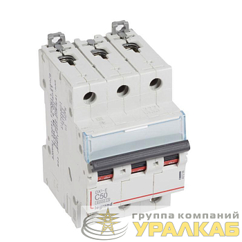 Выключатель автоматический модульный 3п C 50А 6кА DX3-E 6000 3мод. 230/400В Leg 