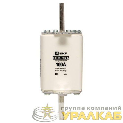 Вставка плавкая ППН-35 250/100А габарит NT1 PROxima EKF 