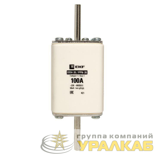 Вставка плавкая ППН-35 250/100А габарит NT1 PROxima EKF 