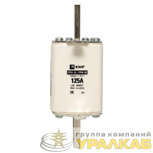 Вставка плавкая ППН-35 250/125А габарит 1 PROxima EKF 