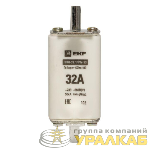 Вставка плавкая ППН-33 160/32А габарит 00 PROxima EKF 