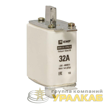 Вставка плавкая ППН-33 160/32А габарит 00 PROxima EKF 