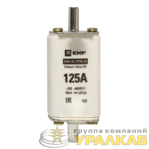Вставка плавкая ППН-33 160/125А габарит 00 PROxima EKF 