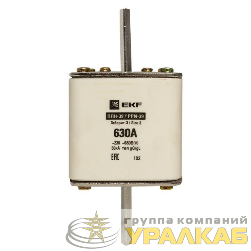 Вставка плавкая ППН-39 630/630А габарит 3 PROxima EKF 