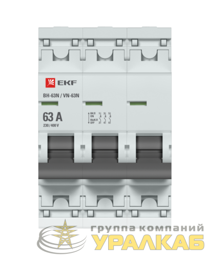 Выключатель нагрузки 3п 63А ВН-63N PROxima EKF 