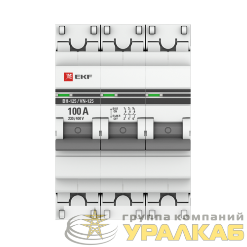 Выключатель нагрузки 3п 100А ВН-125 PROxima EKF 