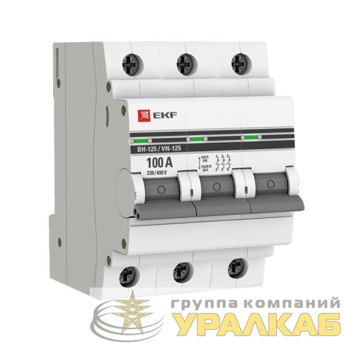 Выключатель нагрузки 3п 100А ВН-125 PROxima EKF 