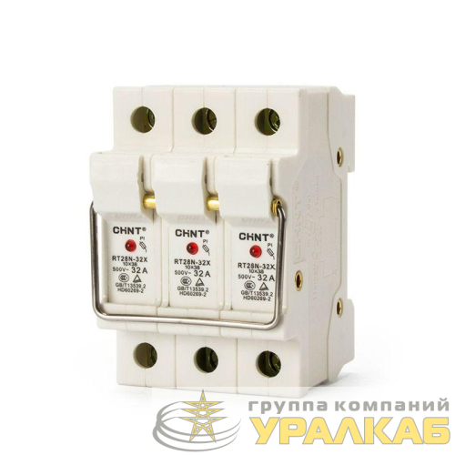 Держатель плавких вставок с индикацией RT28N-32X 10х38 3П CHINT 