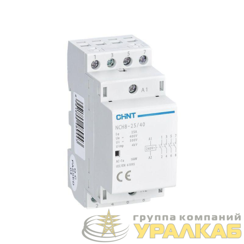 Контактор модульный NCH8-25/40 25А 4НО AC 220/230В 50Гц (R) CHINT 