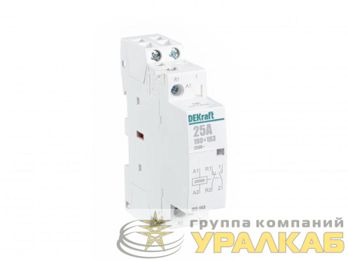 Контактор модульный МК-103 1НО+1НЗ 25А 230В DEKraft 