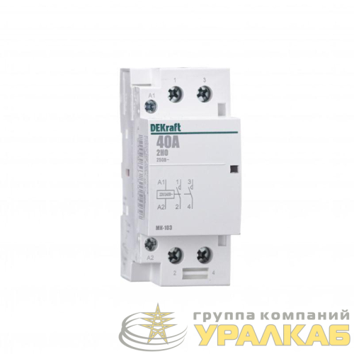 Контактор модульный МК-103 2НО 40А 230В DEKraft 